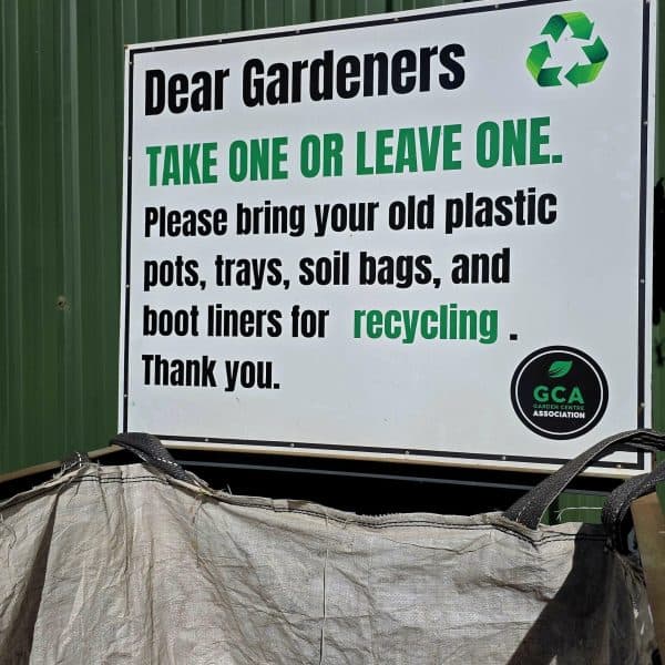 Horticultural plastic pot recycling at Heckers